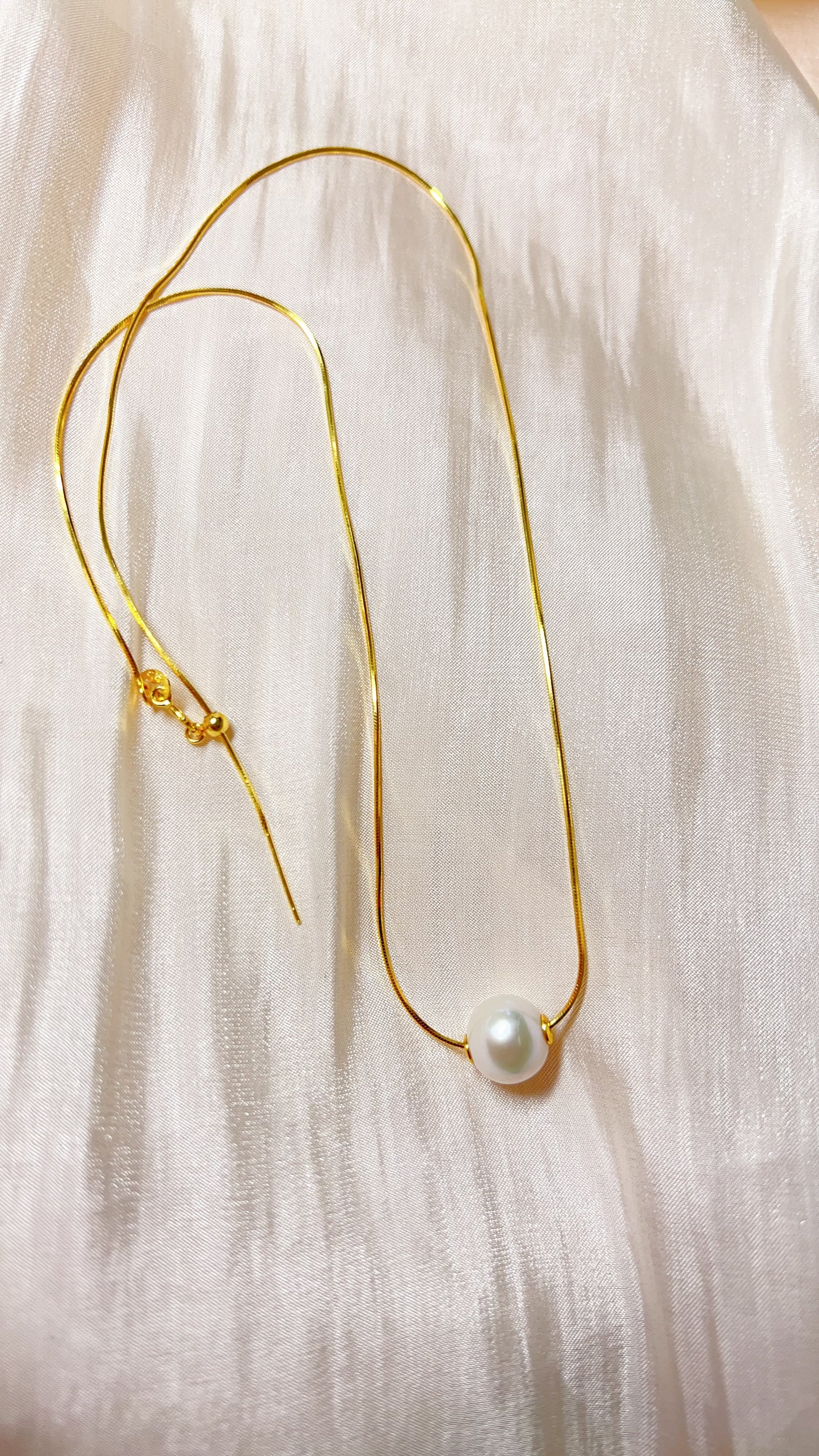 Sliver Sterling Pearl Necklace