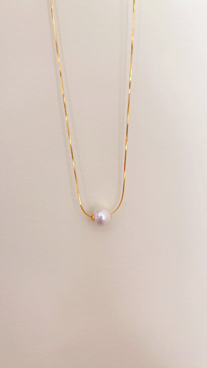 Sliver Sterling Pearl Necklace