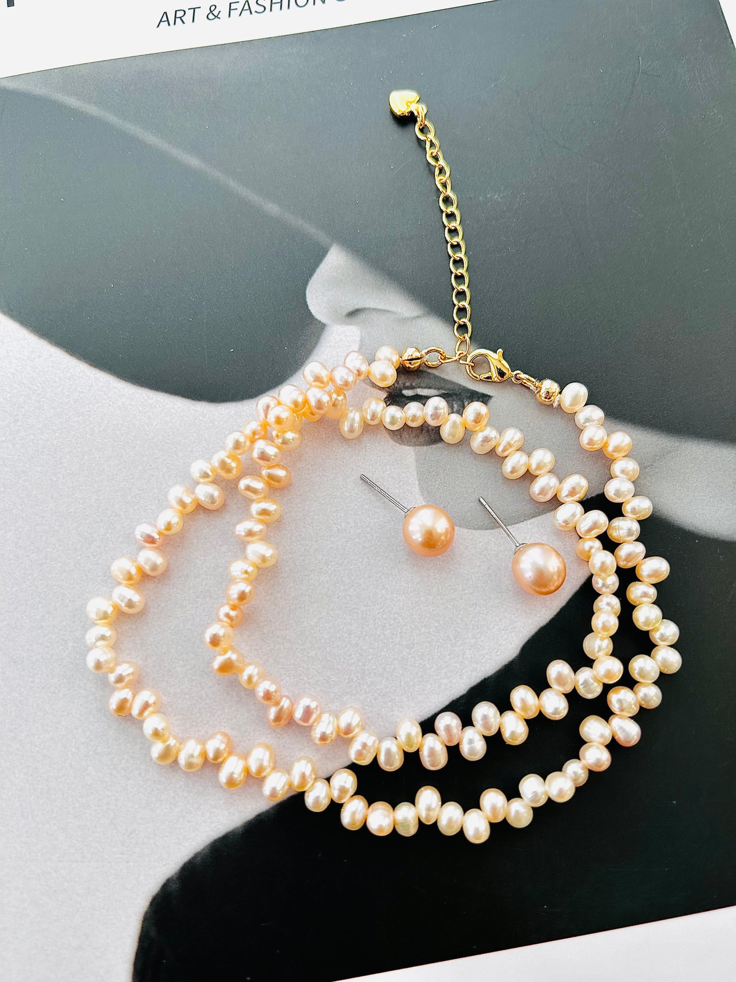 Champagne Color Freshwater Pearl Necklace