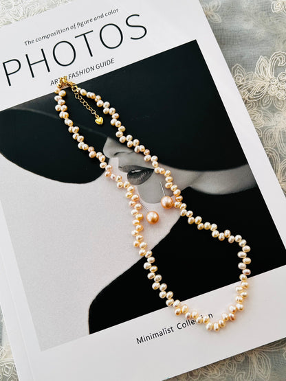 Champagne Color Freshwater Pearl Necklace