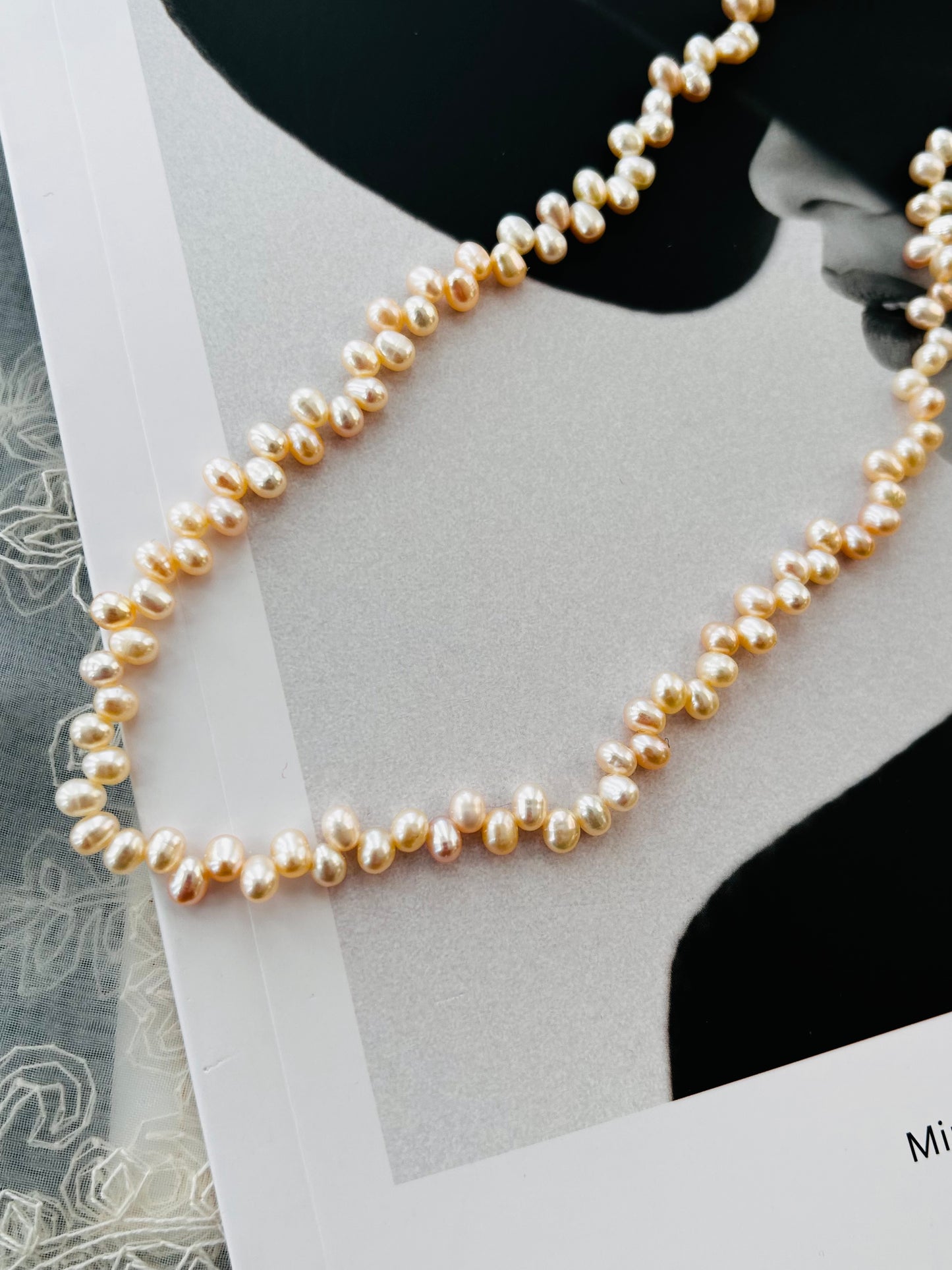 Champagne Color Freshwater Pearl Necklace