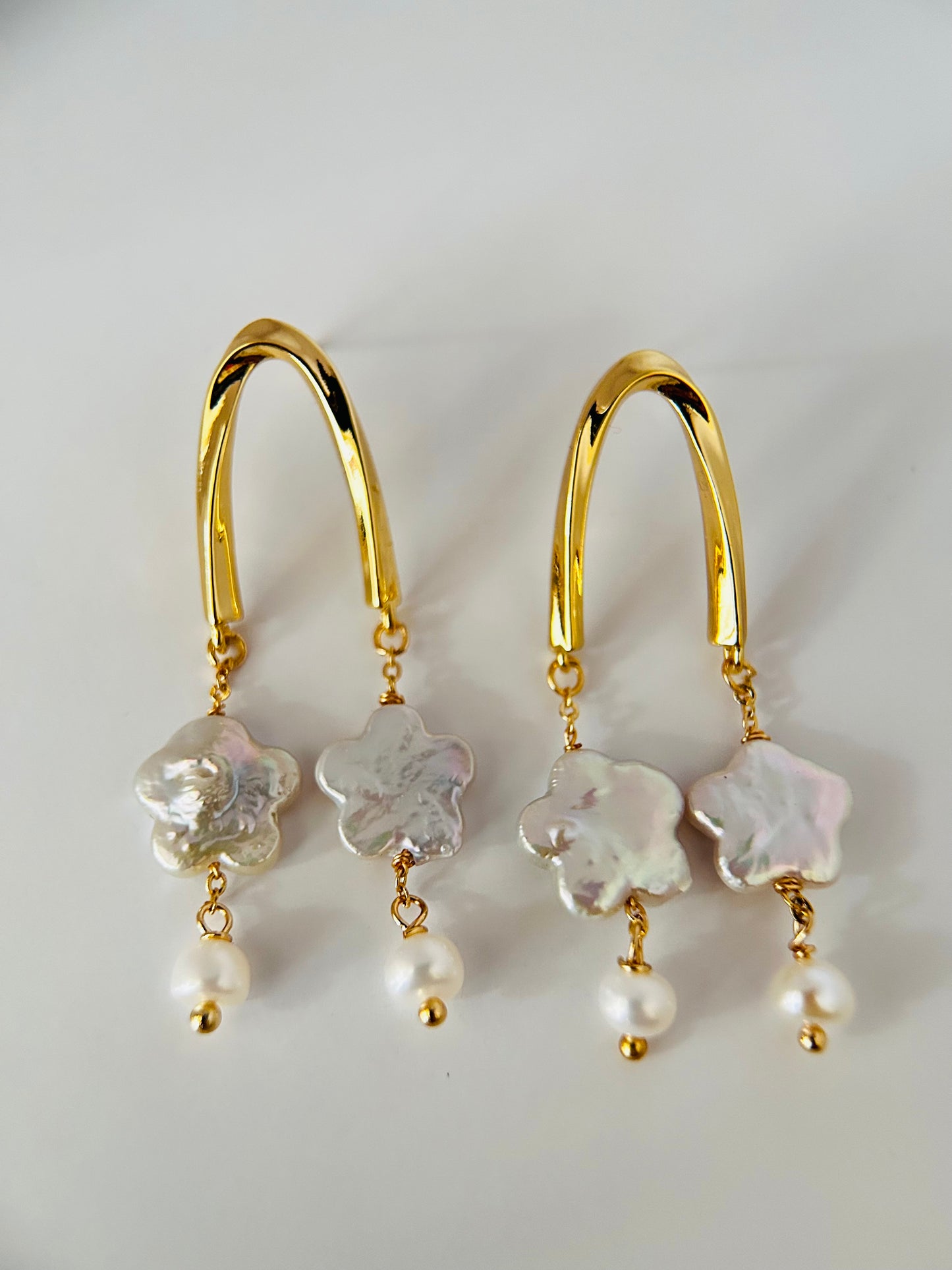 Cloud/ Rain Earrings - Freshwater Pearls