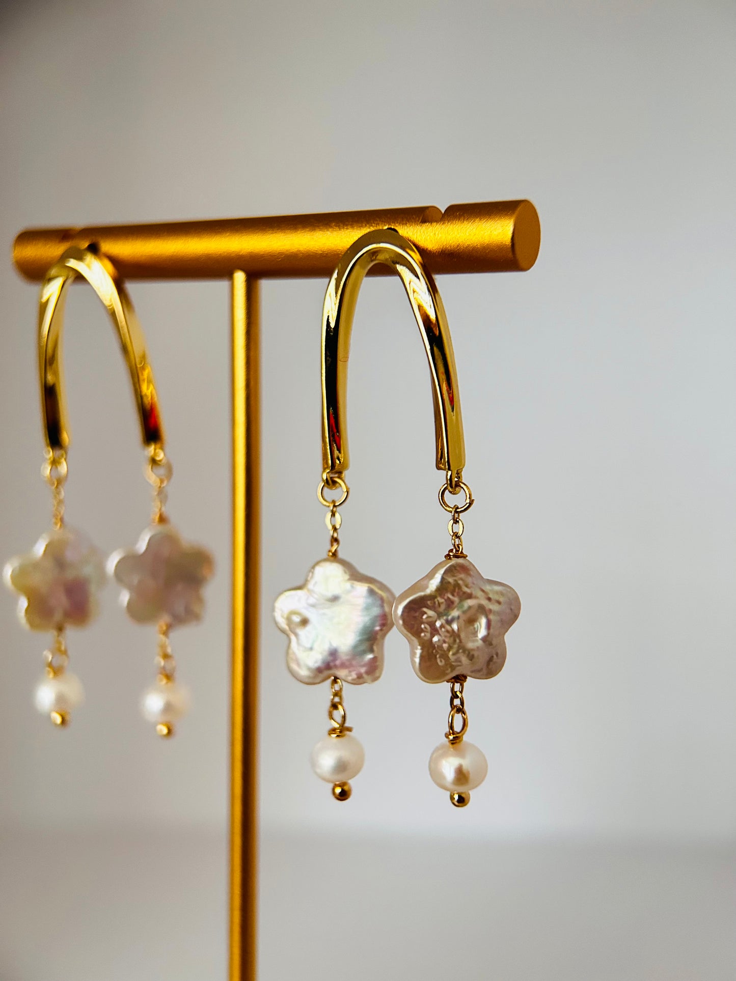 Cloud/ Rain Earrings - Freshwater Pearls