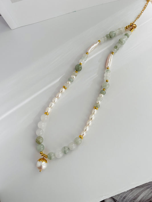 Jade Freshwater Pearl Necklace