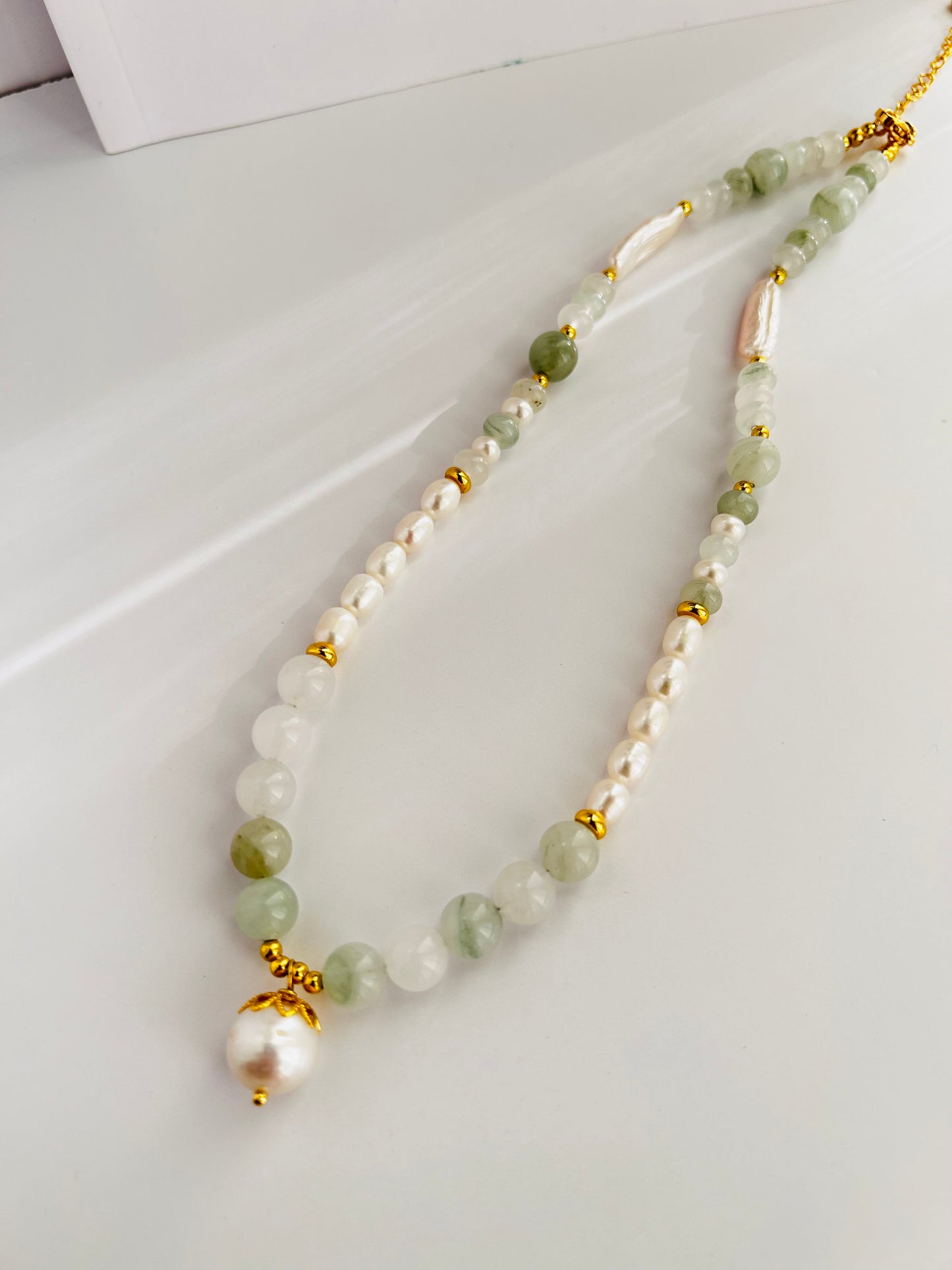 Jade Freshwater Pearl Necklace