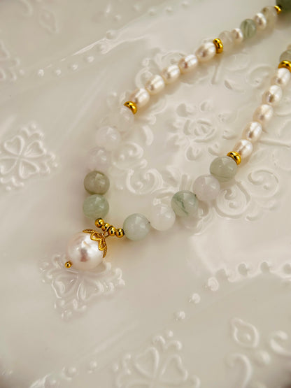 Jade Freshwater Pearl Necklace