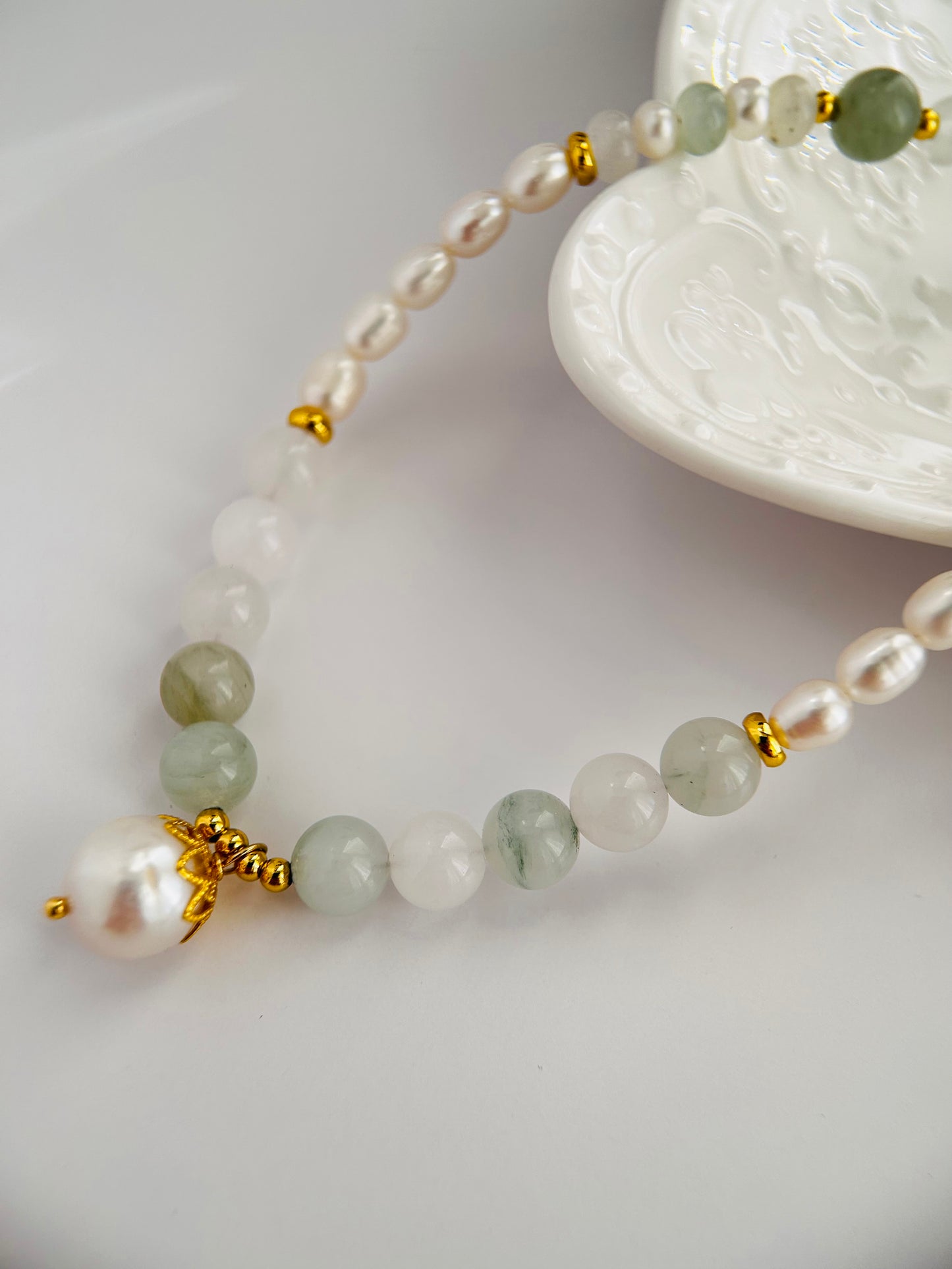 Jade Freshwater Pearl Necklace