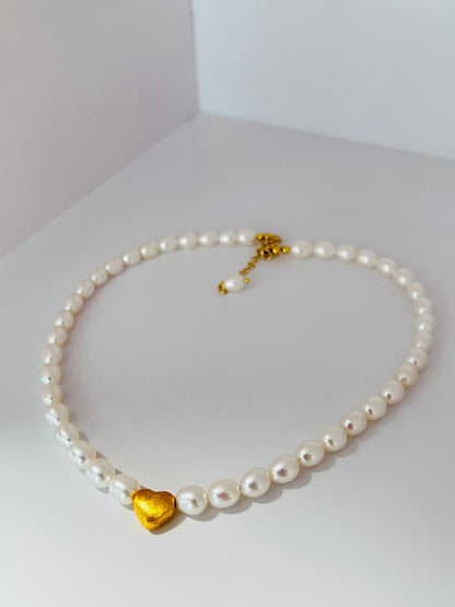 Rice Shape Freshwater Pearl Necklace