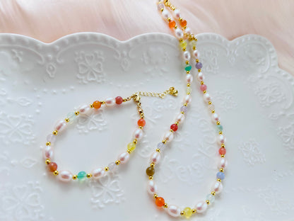 Candy - Agate Freshwater Pearl Bracelets & Necklaces